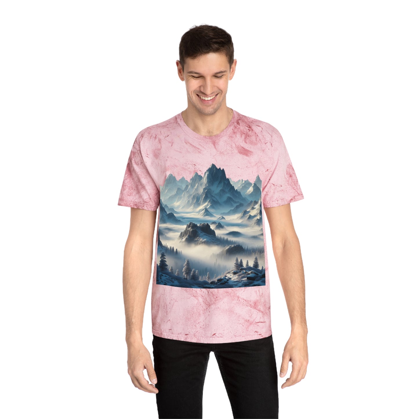 Camiseta unisex con vista a la montaña colorida: perfecta para los amantes de la naturaleza