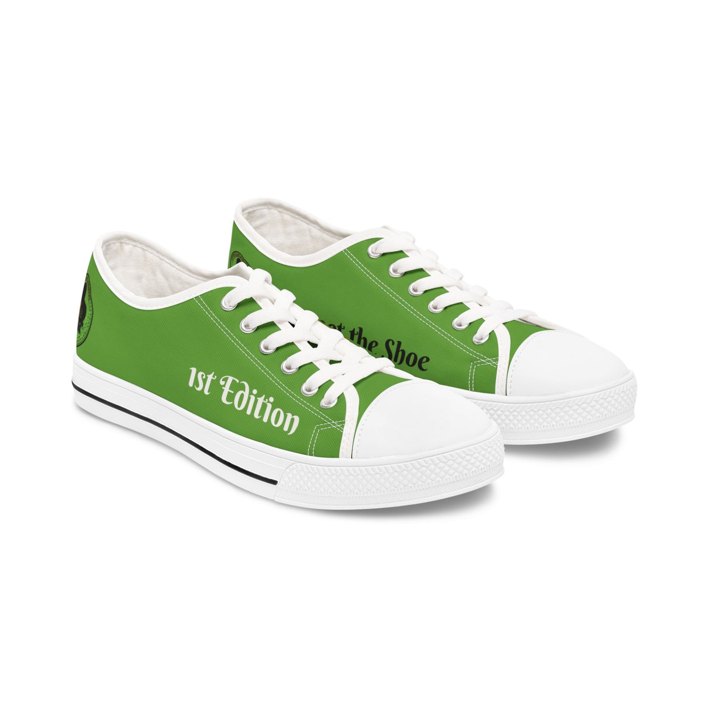 Green HLE Women Low Top Sneakers - &Respect the Hustle Design