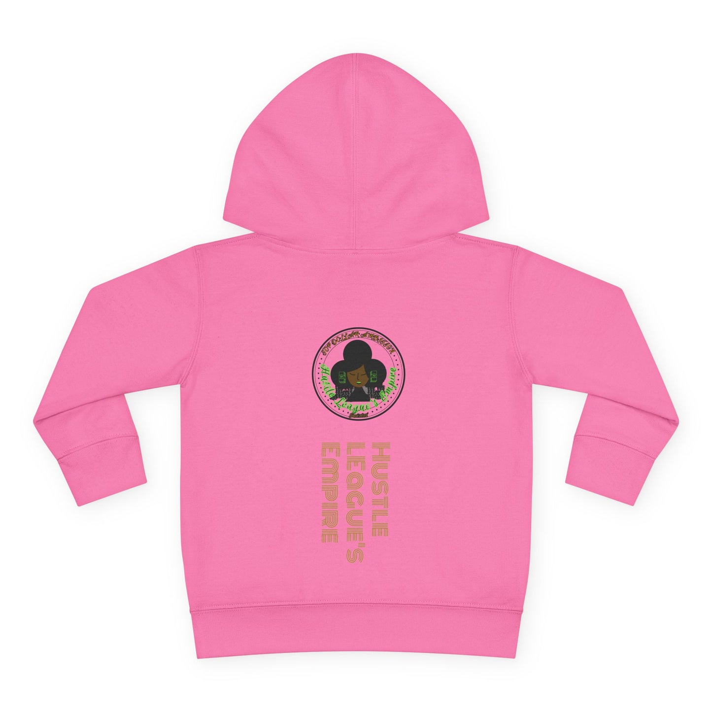 Cute Bear Toddler Hoodie - Cozy Fleece Pullover with 'Hustle' Design