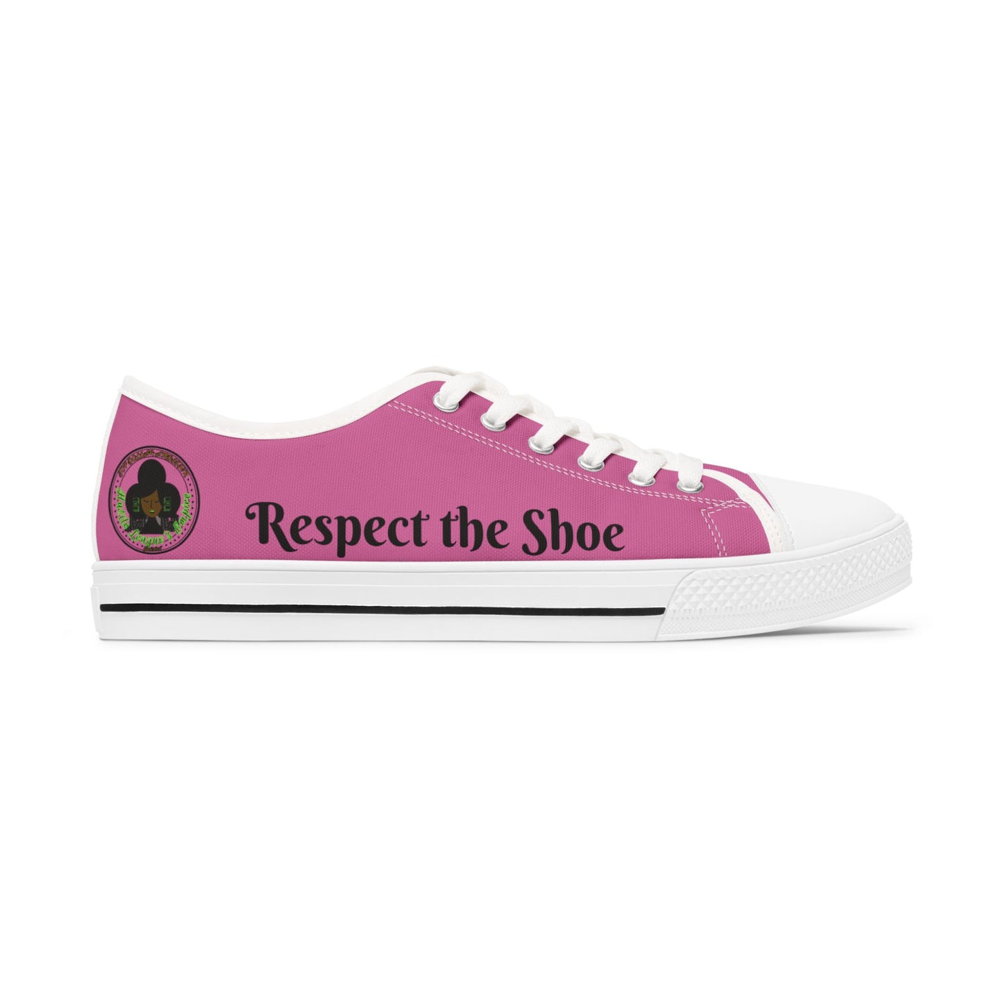 Pink HLE Women Low Top Sneakers - &Respect the Hustle Design