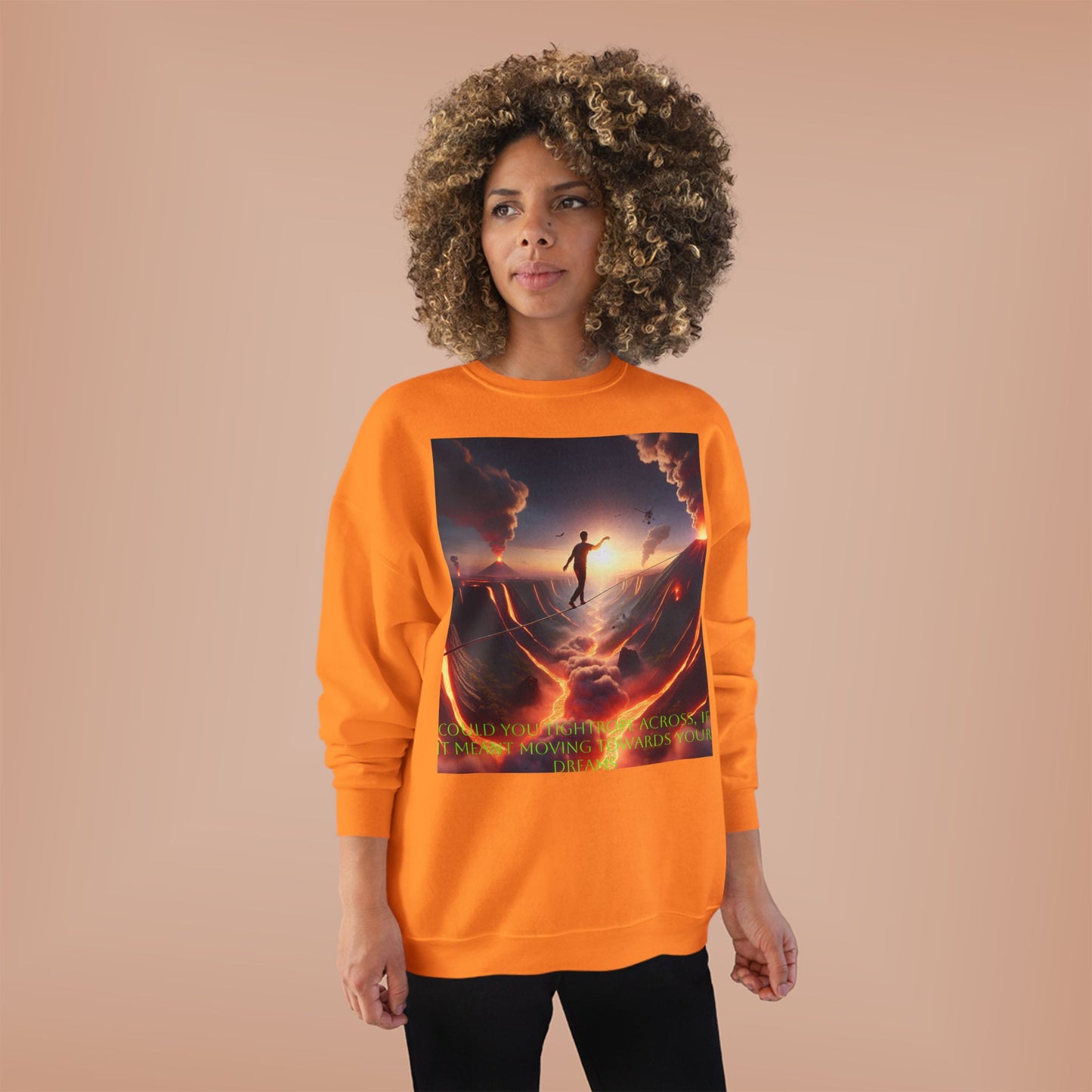 Hustle League's Empire Unisex EcoSmart Crewneck Sweatshirt - Motivational Vintage Style