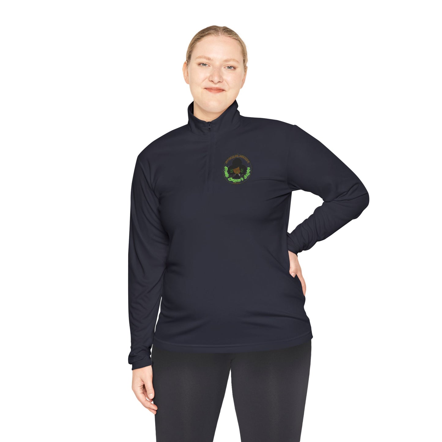 Unisex Quarter-Zip Pullover - Hustle Empire with Motivational Quotes