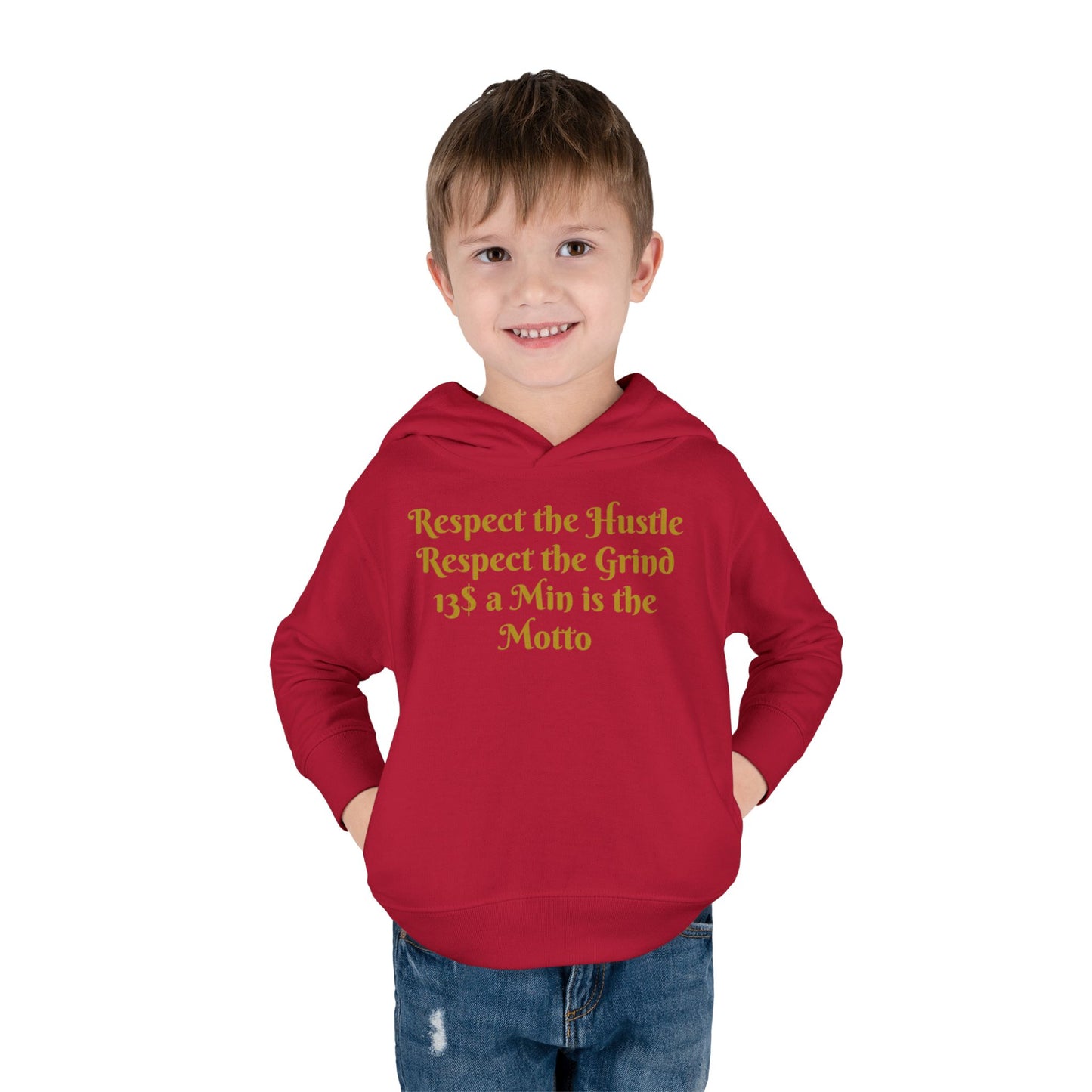 HLE Toddler Fleece Hoodie - "Respect the Hustle" Inspirational Design