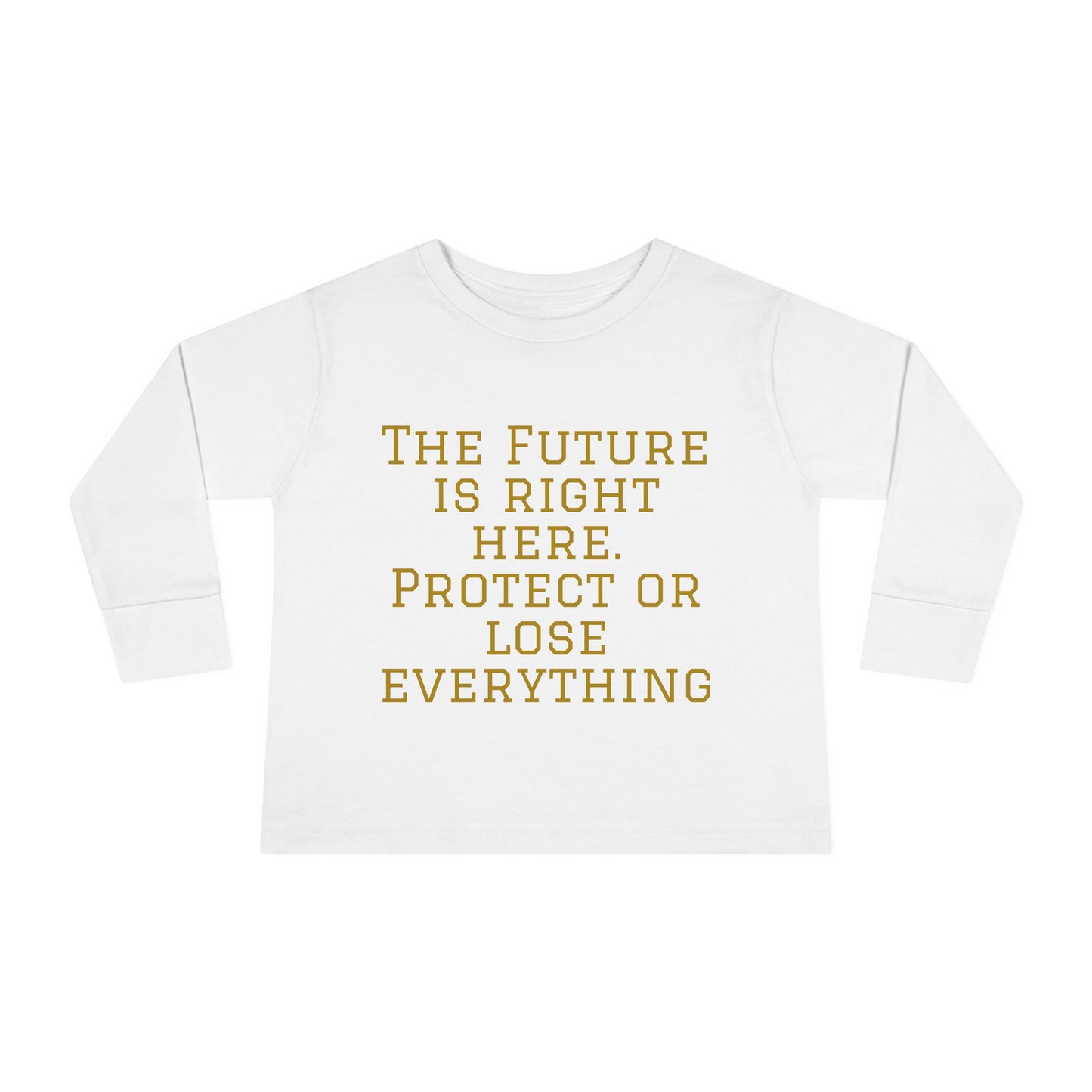 Camiseta de manga larga para niños pequeños: "El futuro está aquí" y "El imperio de la Hustle League"