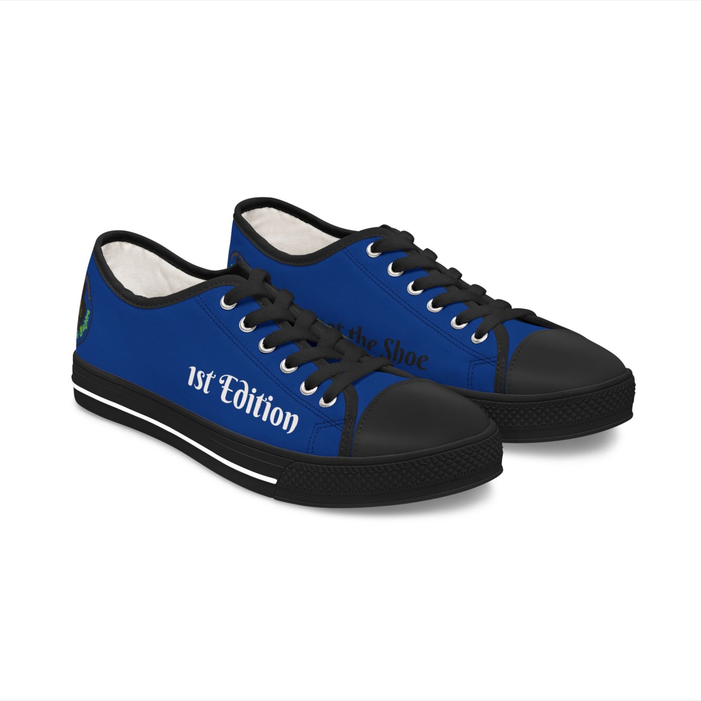 Blue HLE Women Low Top Sneakers - &Respect the Hustle Design