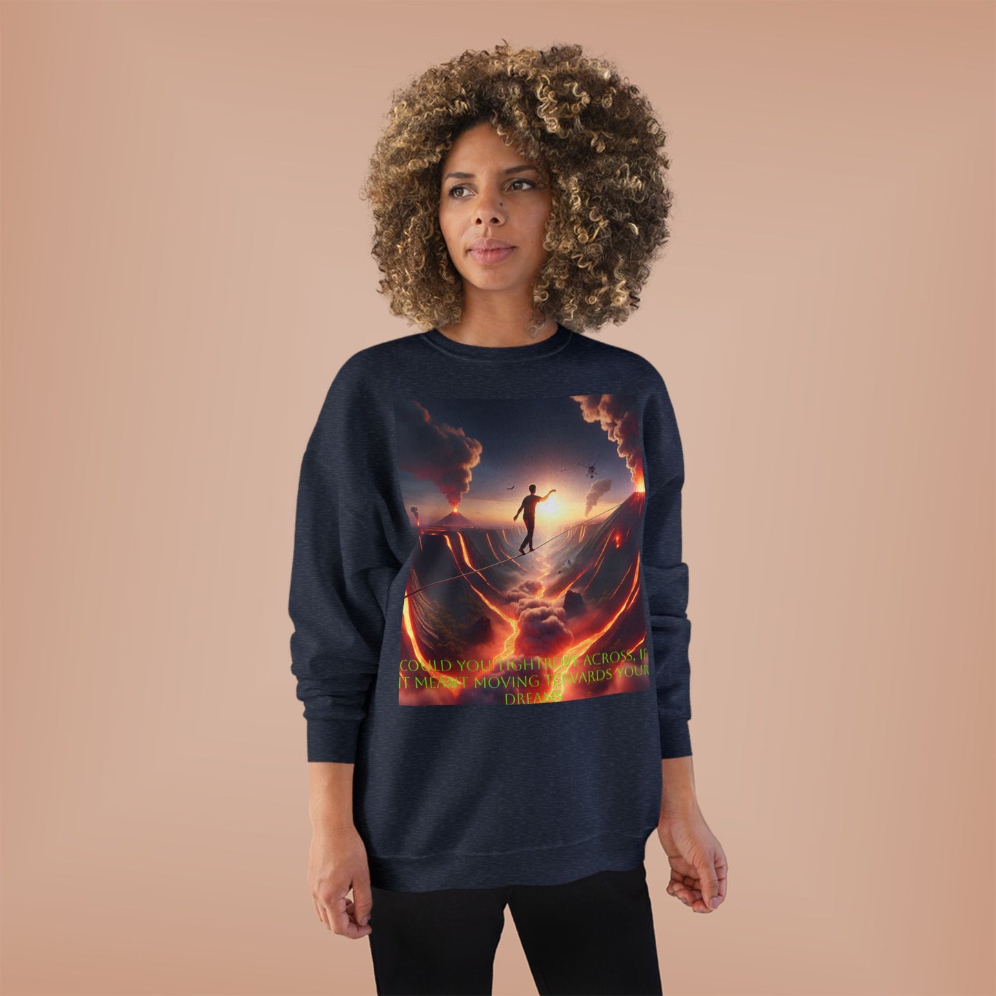 Hustle League's Empire Unisex EcoSmart Crewneck Sweatshirt - Motivational Vintage Style