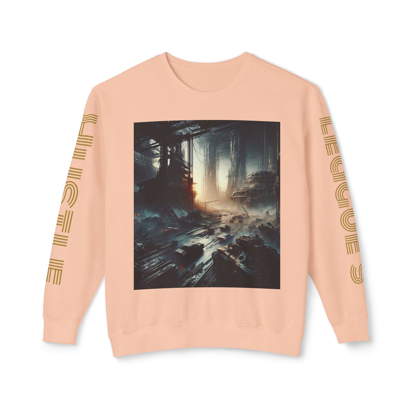 Unisex Lightweight Crewneck Sweatshirt - 'Empire Hustle' Urban Art Design