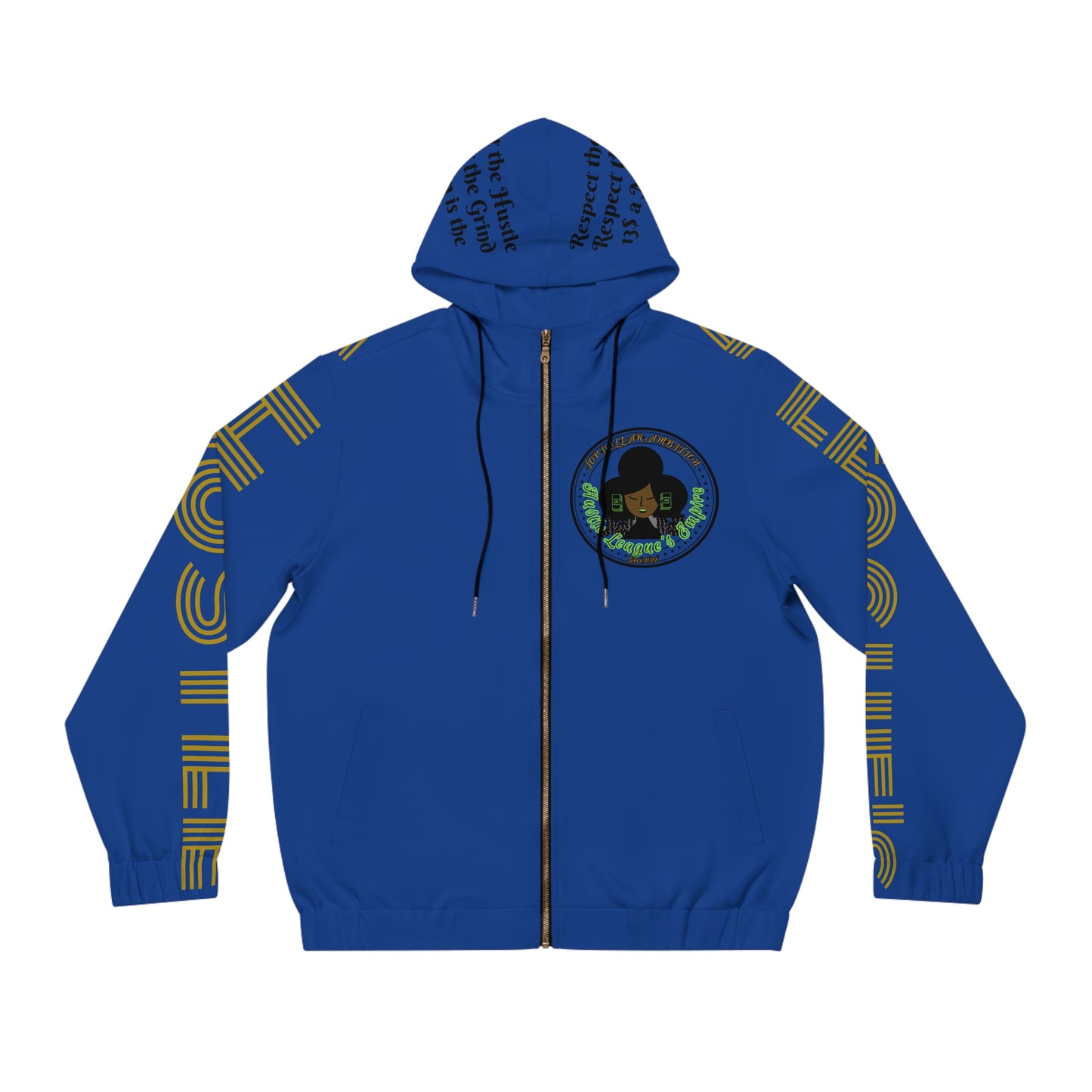 Dark Blue Full-Zip Hoodie for Men