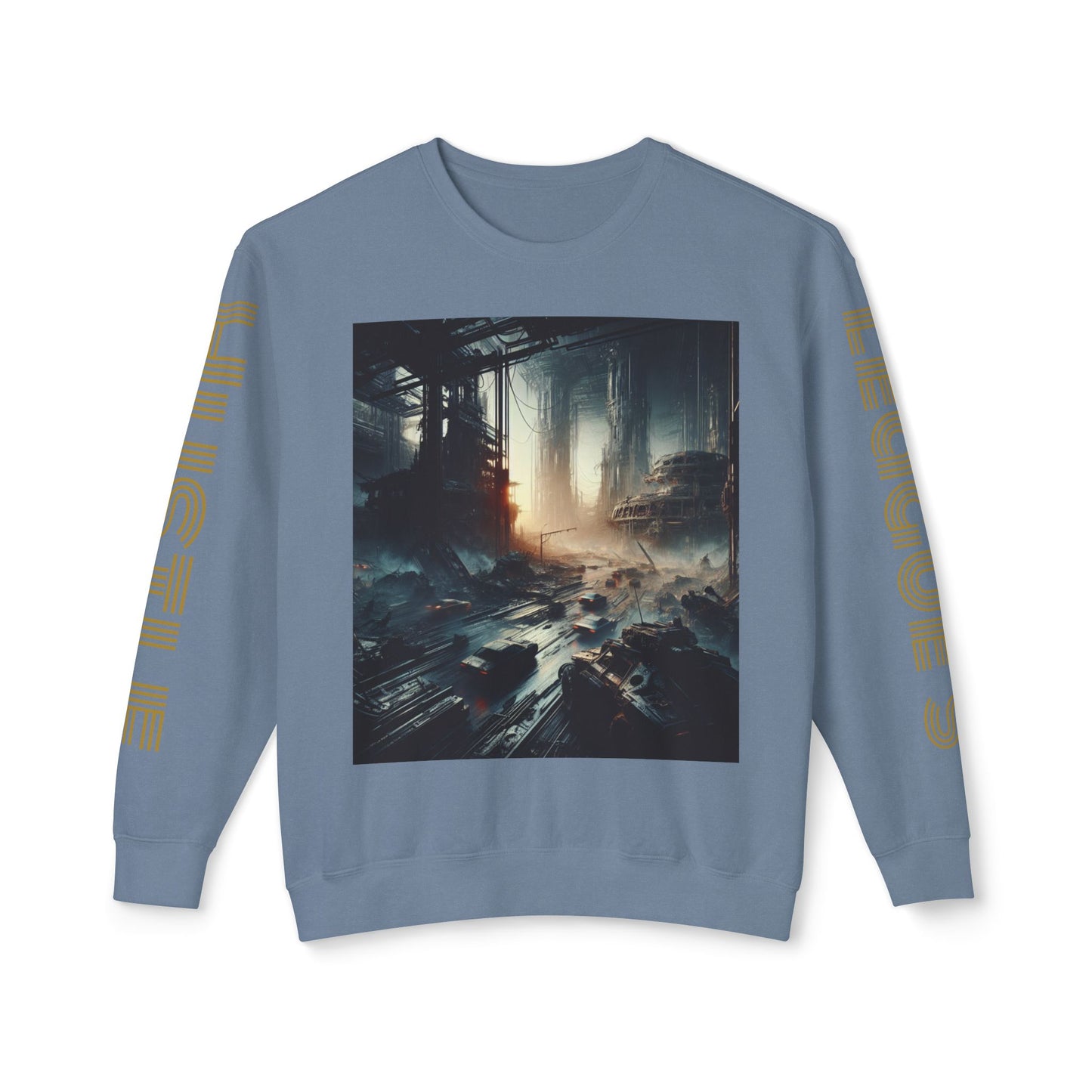 Unisex Lightweight Crewneck Sweatshirt - 'Empire Hustle' Urban Art Design
