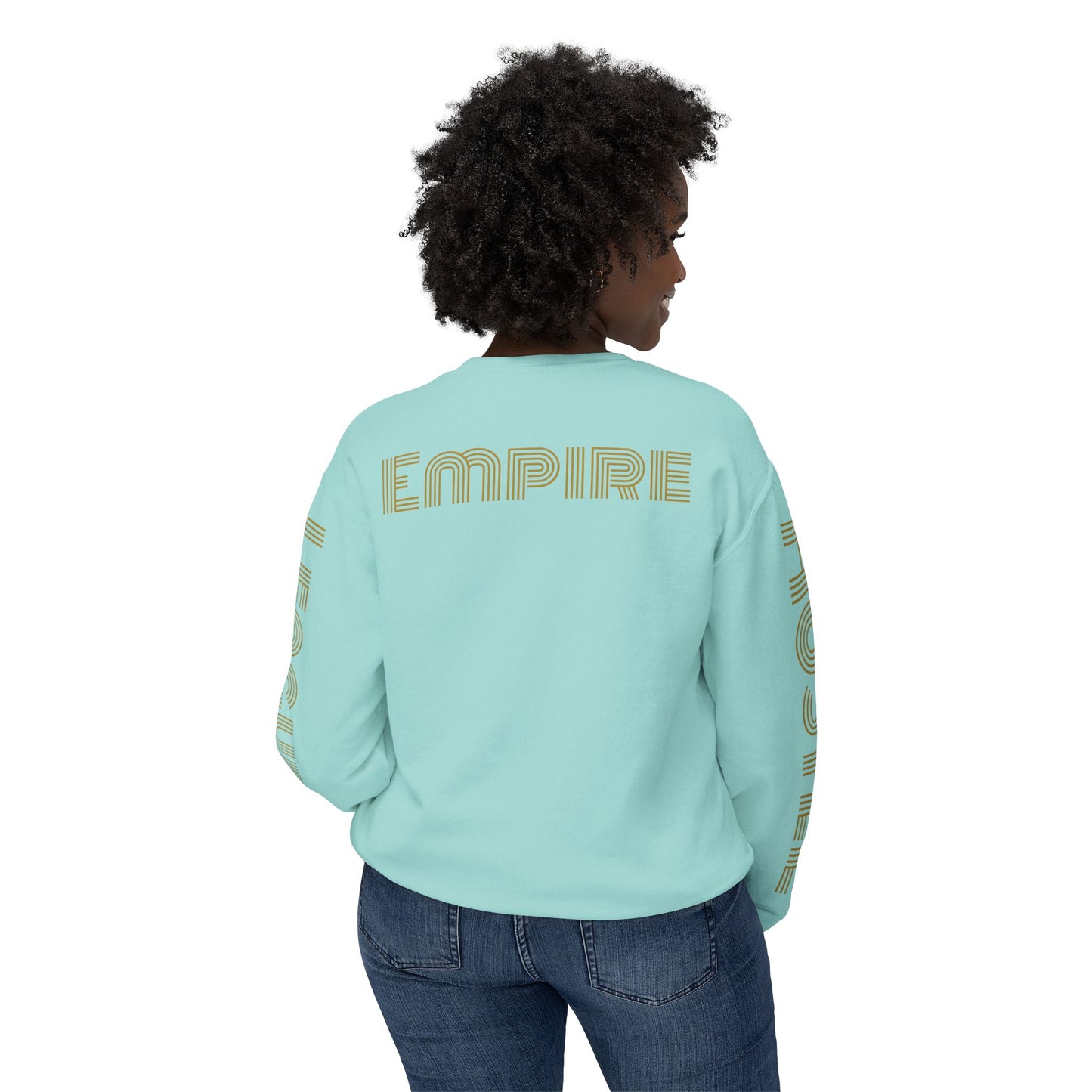 Unisex Lightweight Crewneck Sweatshirt - 'Empire Hustle' Urban Art Design