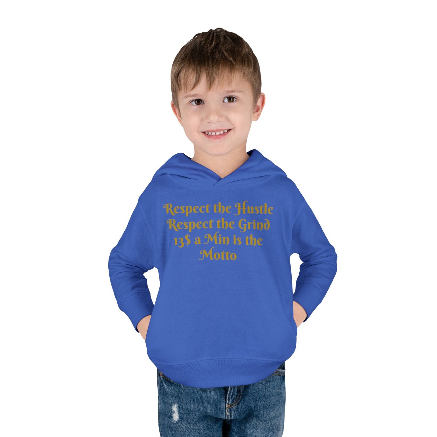 HLE Toddler Fleece Hoodie - "Respect the Hustle" Inspirational Design