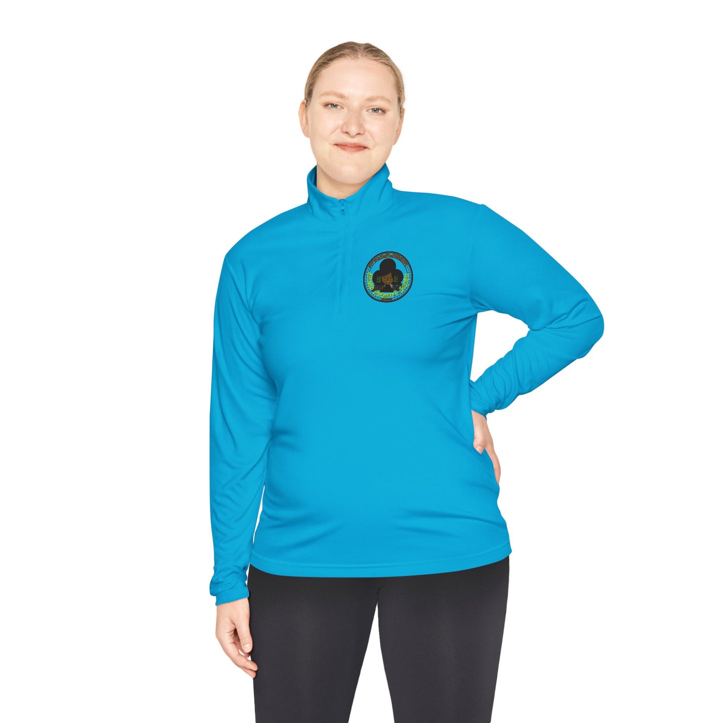 Unisex Quarter-Zip Pullover - Hustle Empire with Motivational Quotes