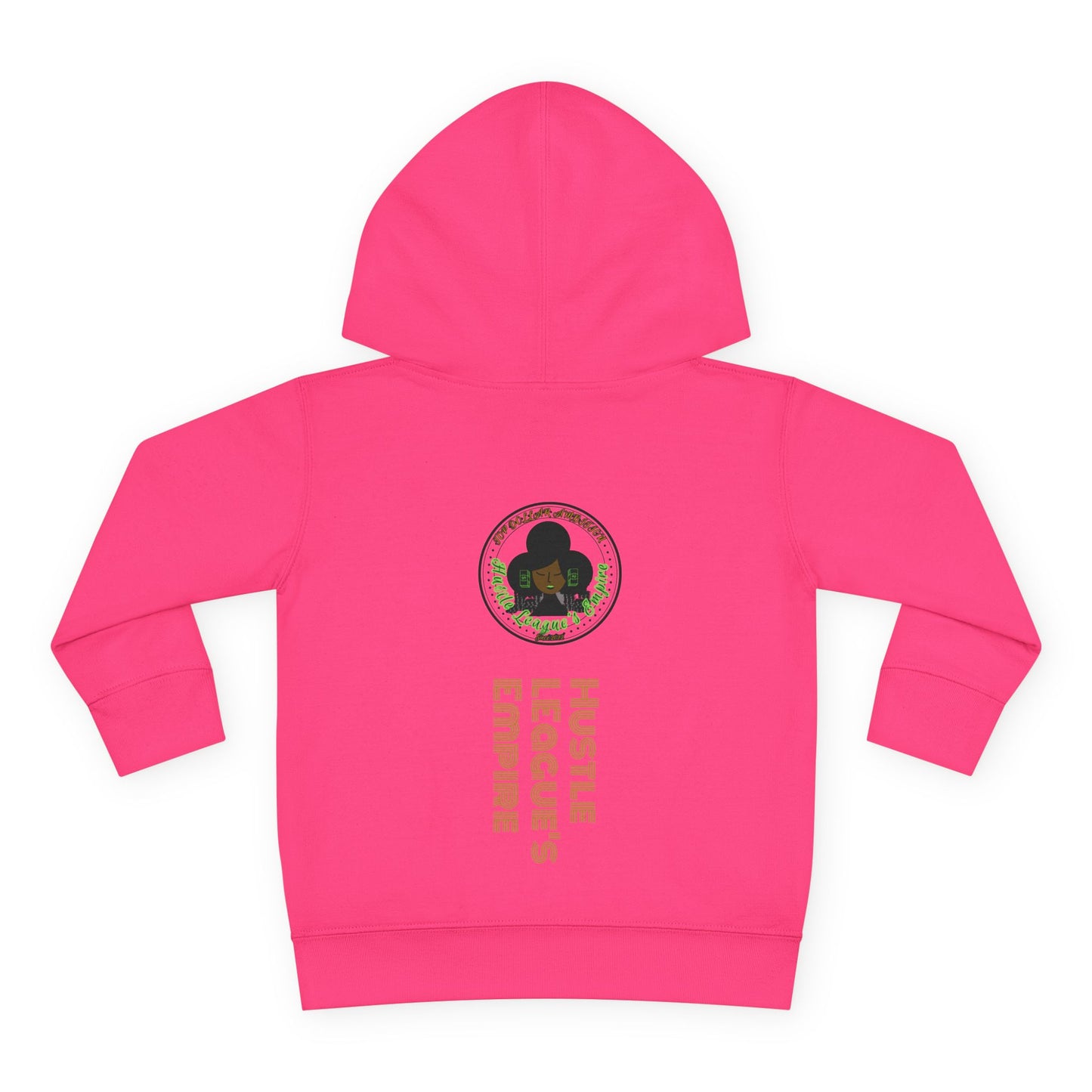 Cute Bear Toddler Hoodie - Cozy Fleece Pullover with 'Hustle' Design