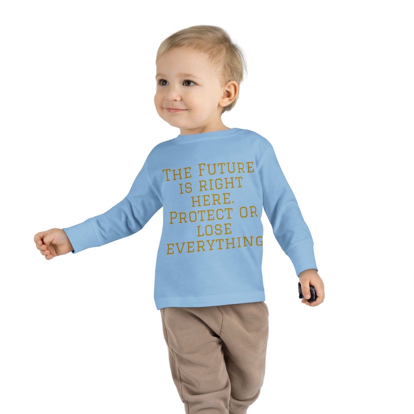 Camiseta de manga larga para niños pequeños: "El futuro está aquí" y "El imperio de la Hustle League"