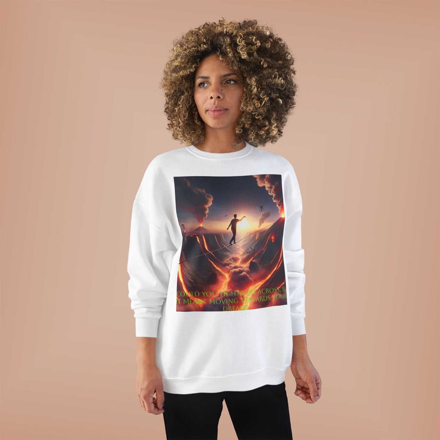 Hustle League's Empire Unisex EcoSmart Crewneck Sweatshirt - Motivational Vintage Style
