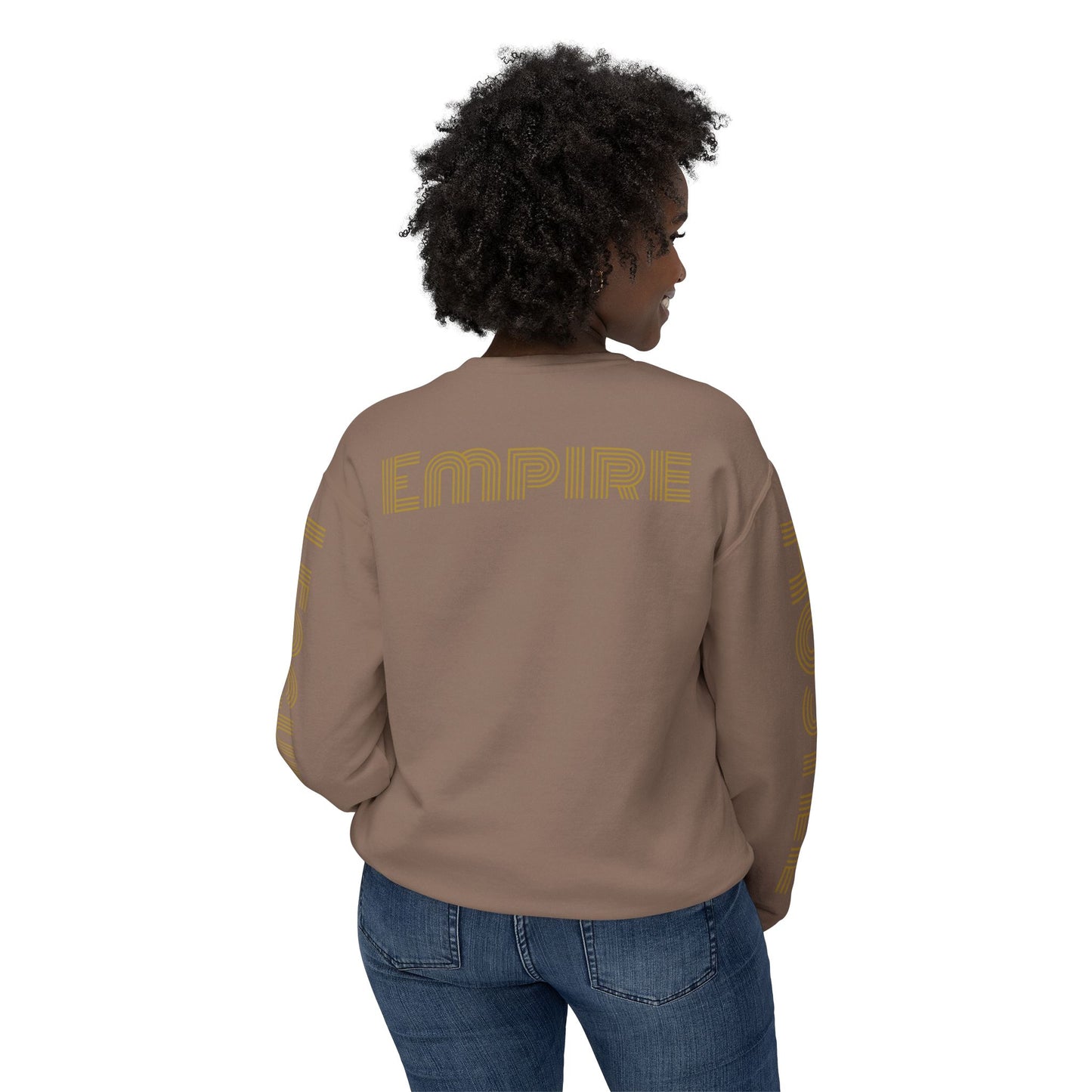 Unisex Lightweight Crewneck Sweatshirt - 'Empire Hustle' Urban Art Design