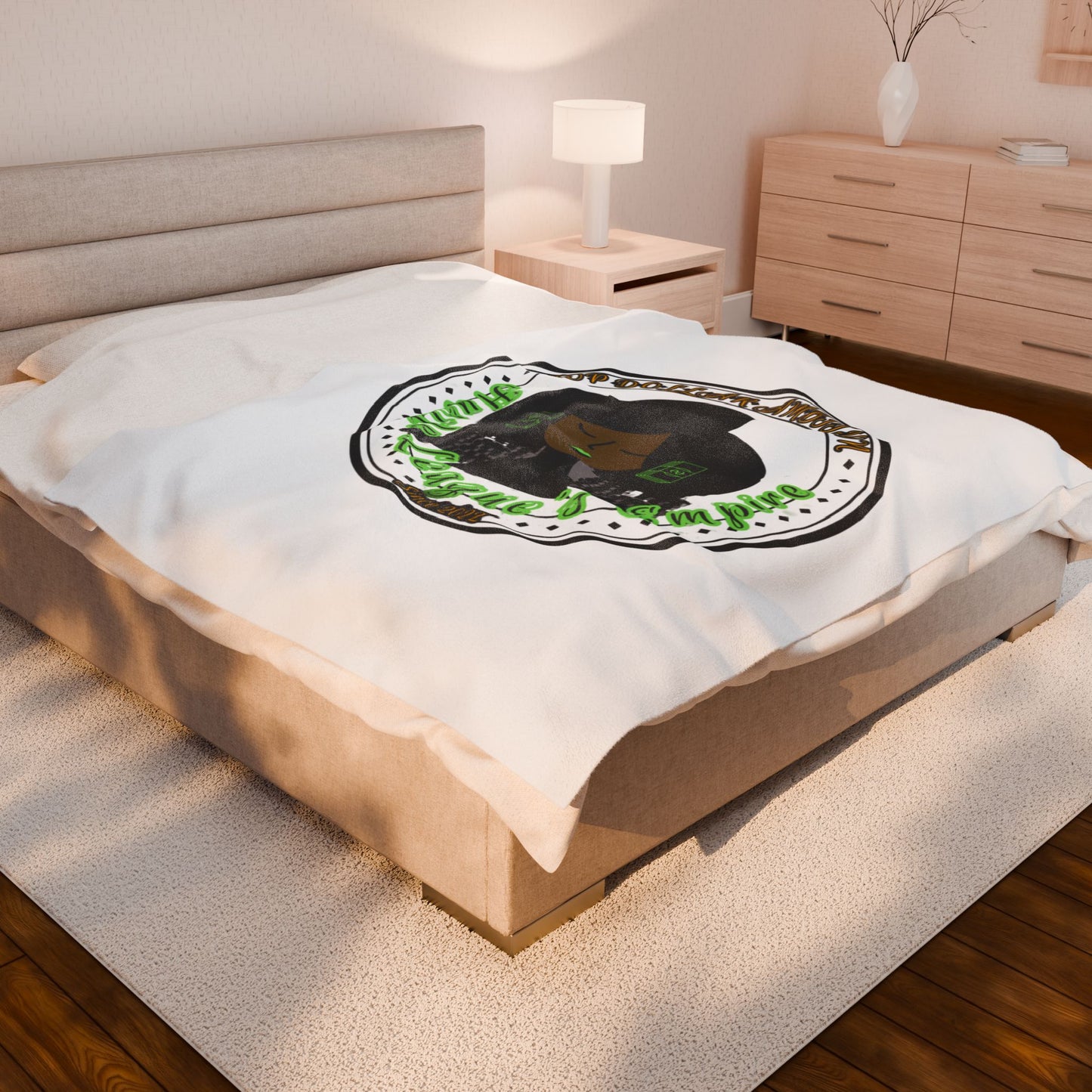 Cozy Velveteen Plush Blanket with Artistic Design - Perfect for Home Decor and Gifts