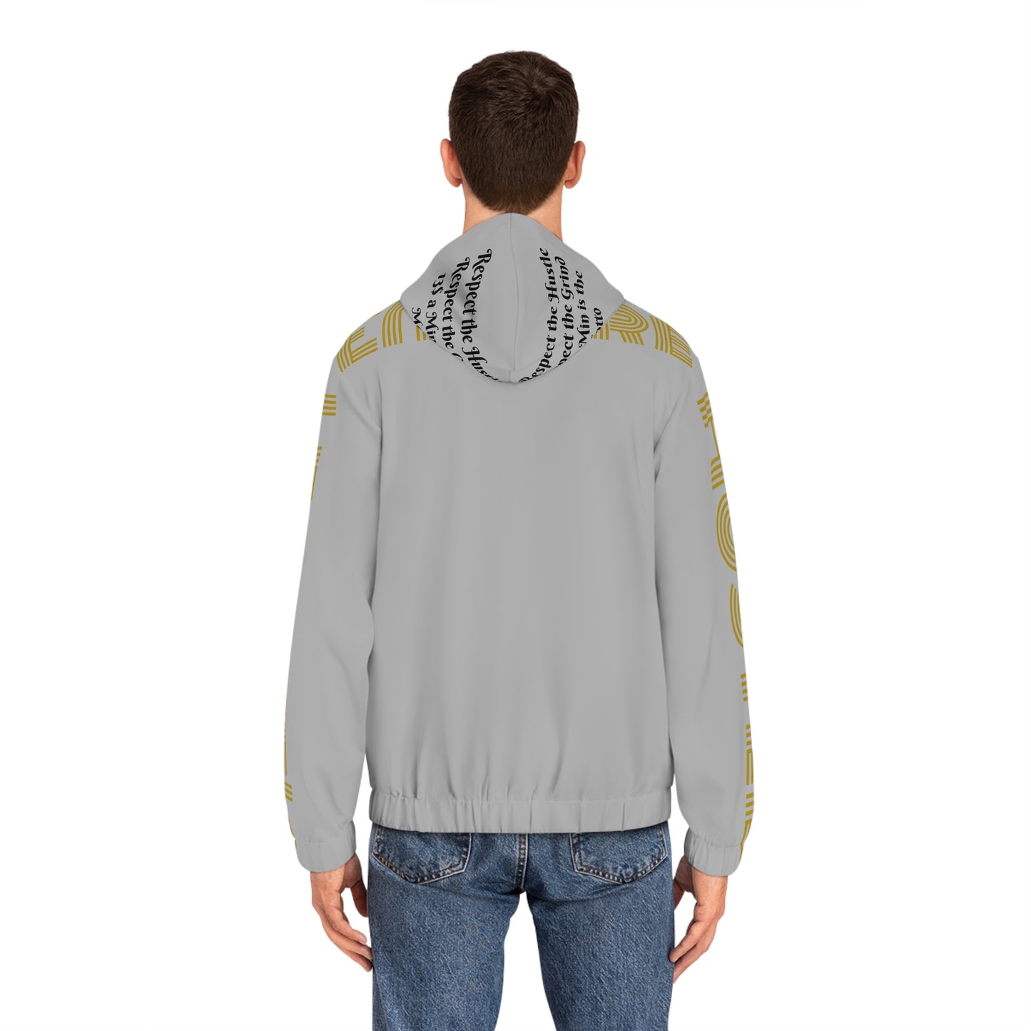 Gray Full-Zip Hoodie for Men