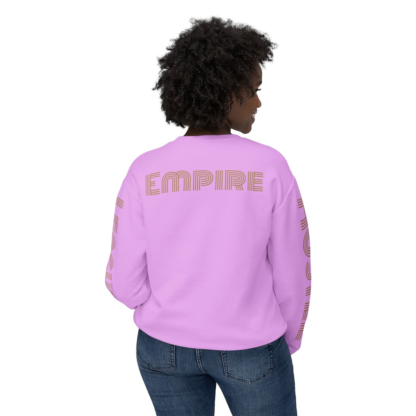 Unisex Lightweight Crewneck Sweatshirt - 'Empire Hustle' Urban Art Design