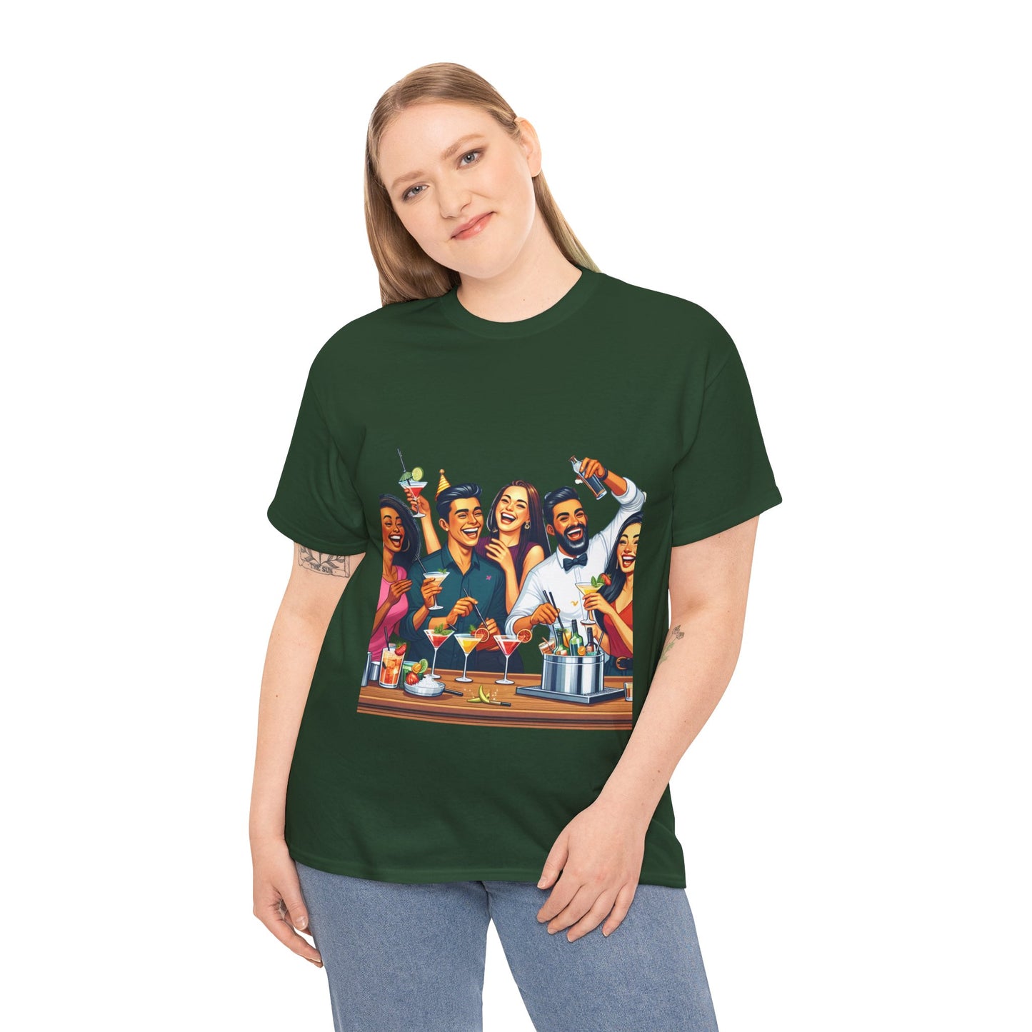 Hustle League Unisex Heavy Cotton Tee - Celebrate Friendship & Fun Nights Out