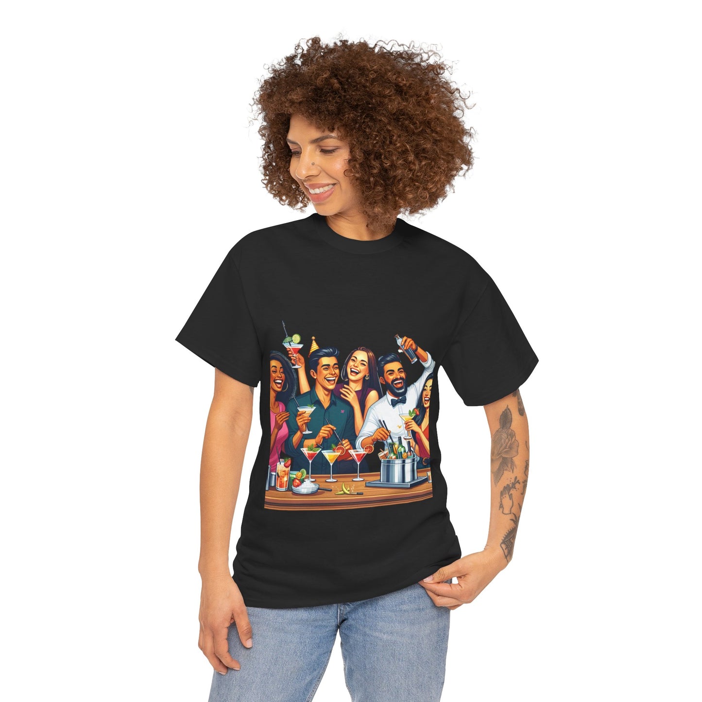 Hustle League Unisex Heavy Cotton Tee - Celebrate Friendship & Fun Nights Out