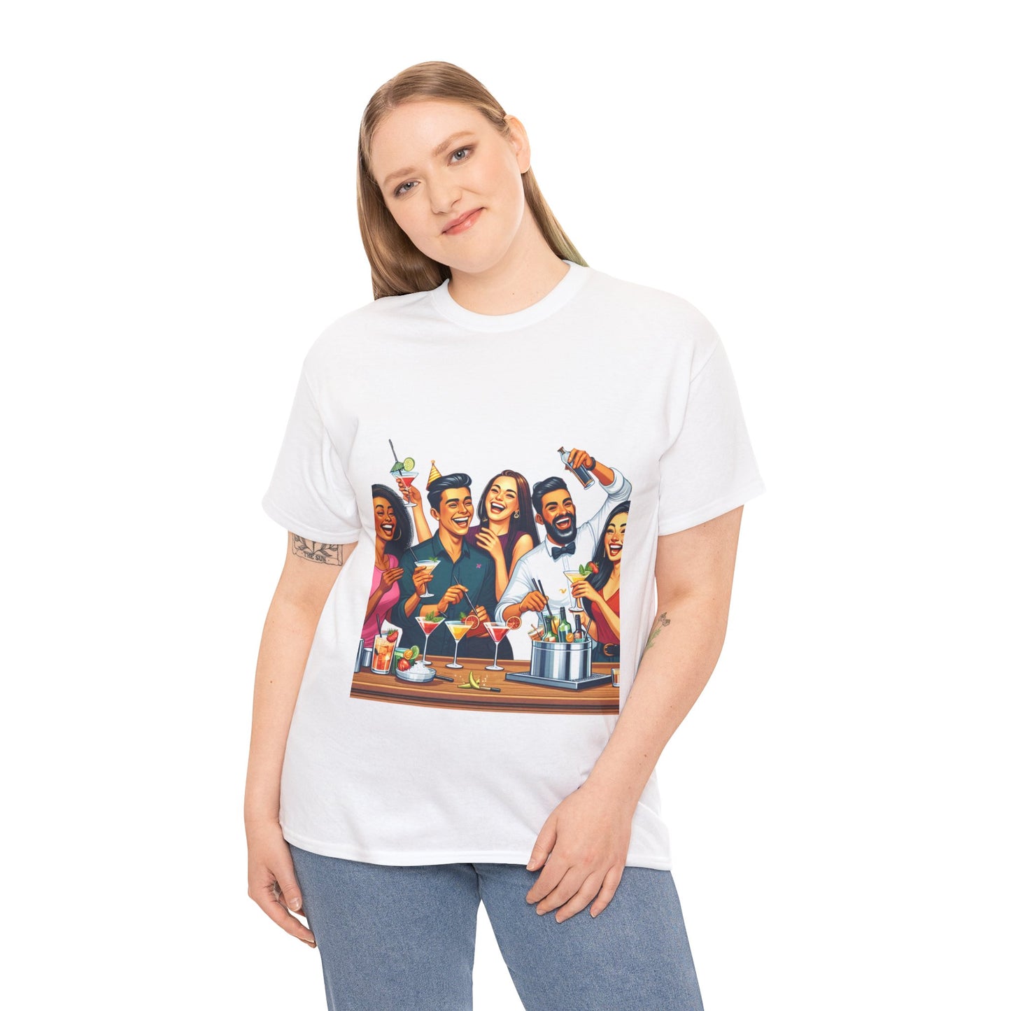 Hustle League Unisex Heavy Cotton Tee - Celebrate Friendship & Fun Nights Out