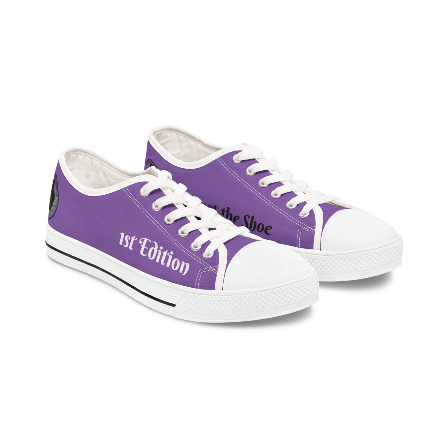 Purple HLE Women Low Top Sneakers - Respect the Hustle Design
