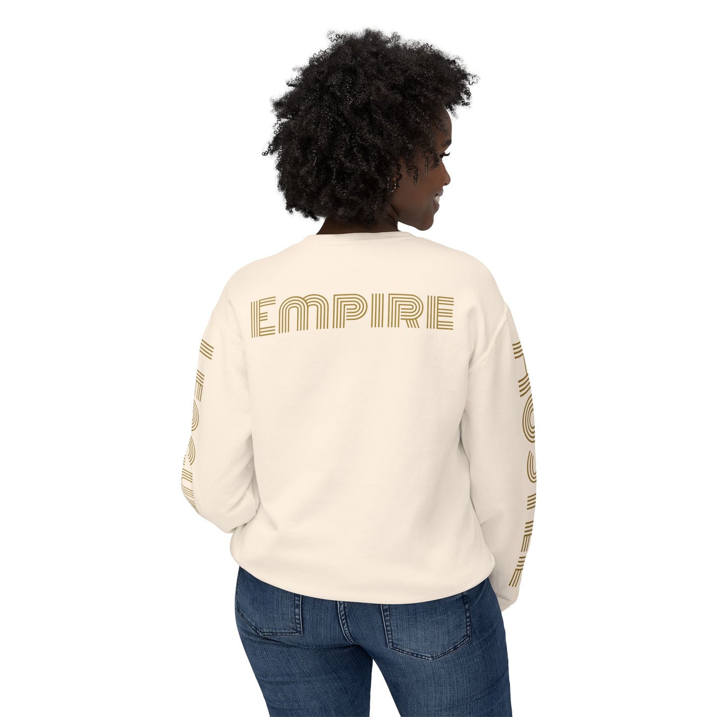 Unisex Lightweight Crewneck Sweatshirt - 'Empire Hustle' Urban Art Design