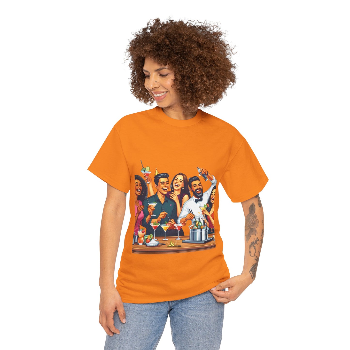 Hustle League Unisex Heavy Cotton Tee - Celebrate Friendship & Fun Nights Out