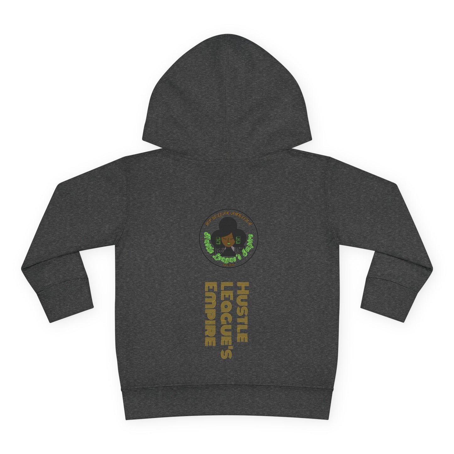 Cute Bear Toddler Hoodie - Cozy Fleece Pullover with 'Hustle' Design