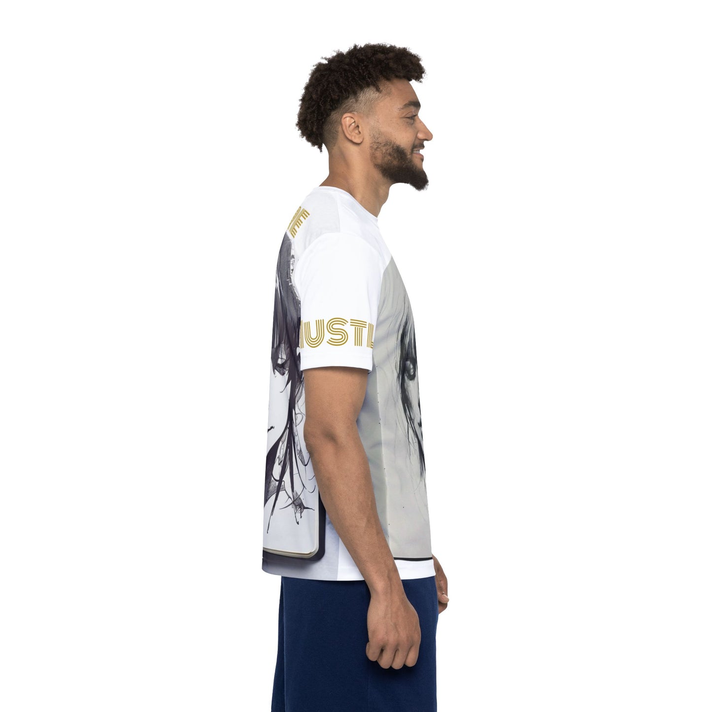 HLE Artistic Men's Sports Jersey - Bold Graphic Design for Active Lifestyle