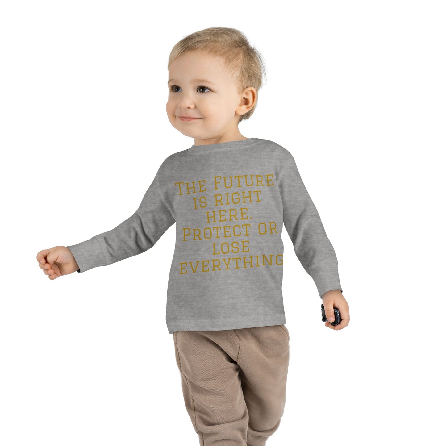Camiseta de manga larga para niños pequeños: "El futuro está aquí" y "El imperio de la Hustle League"