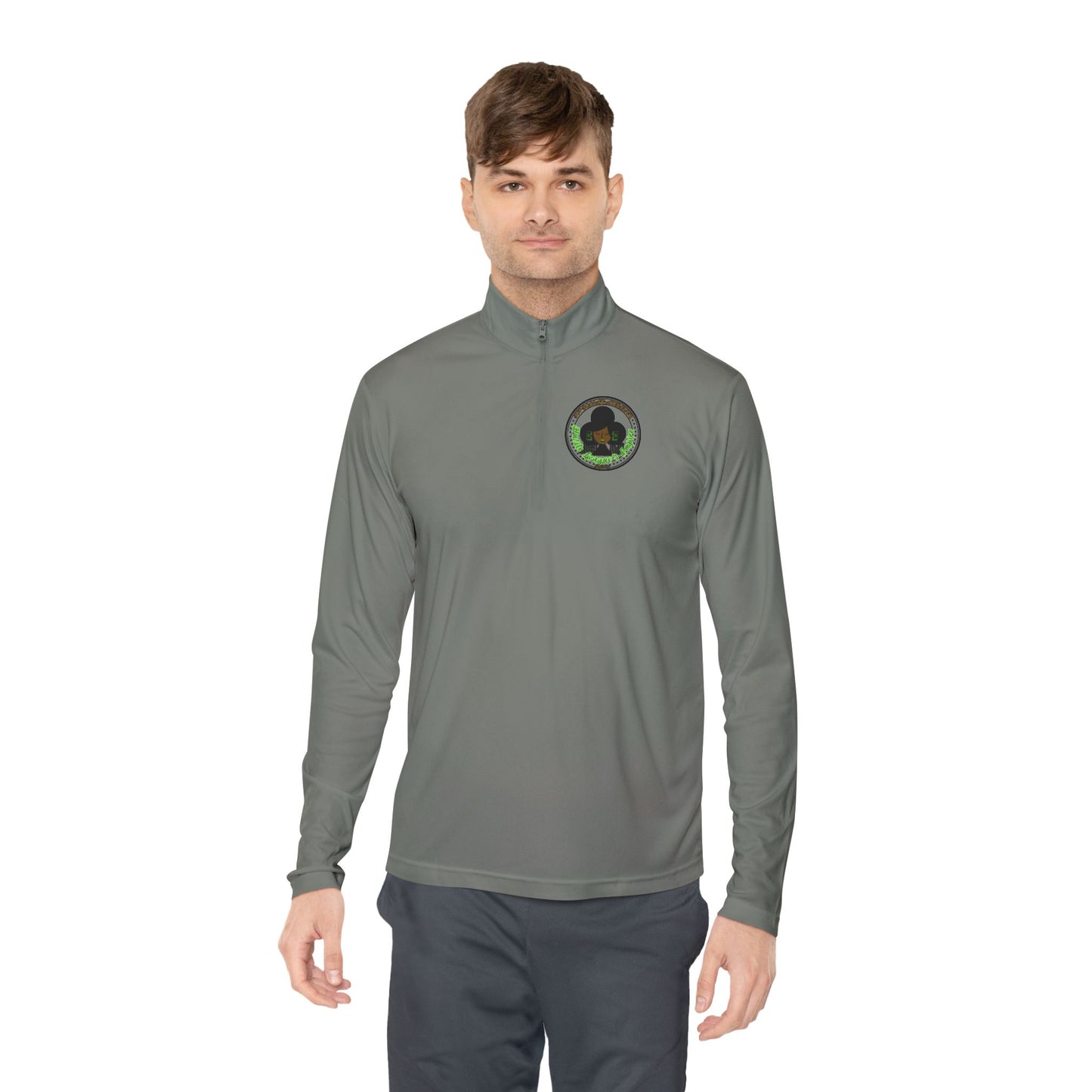 Unisex Quarter-Zip Pullover - Hustle Empire with Motivational Quotes