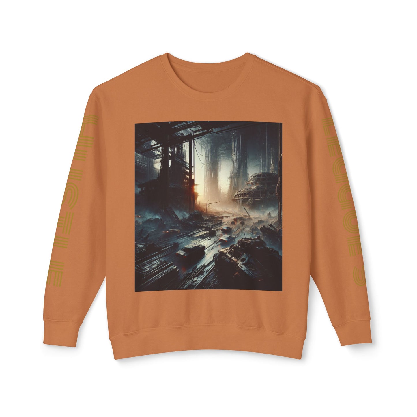 Unisex Lightweight Crewneck Sweatshirt - 'Empire Hustle' Urban Art Design