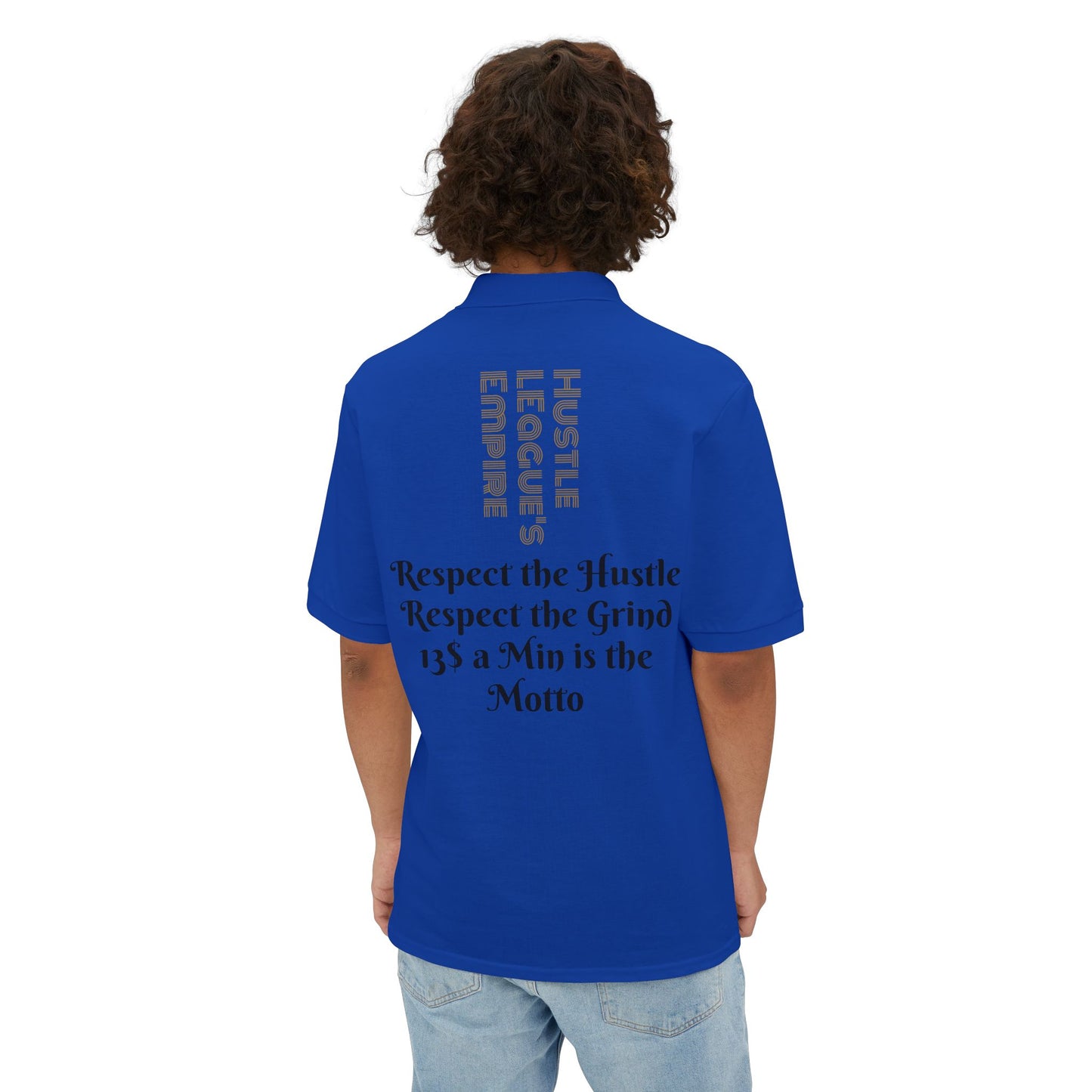 Polo de piqué para hombre Hustle & Grind - Estilo motivacional para emprendedores