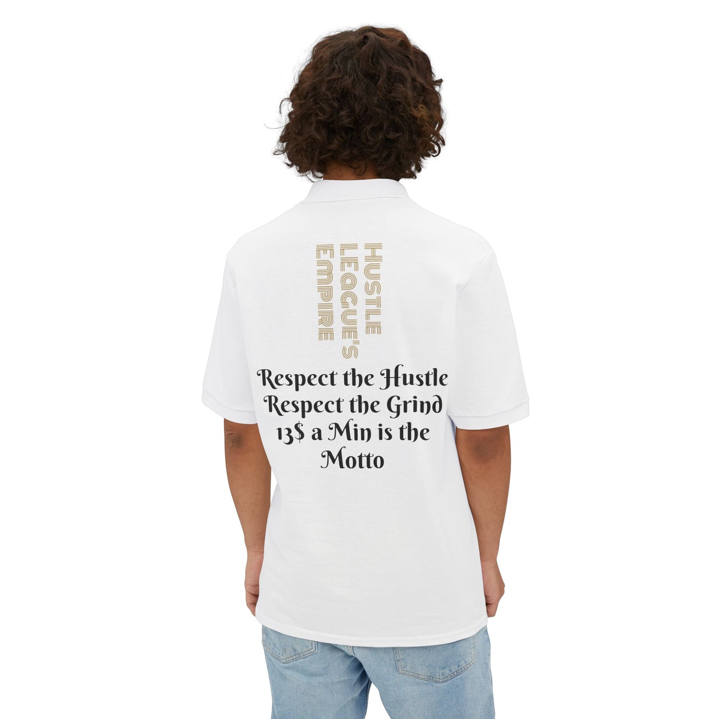 Polo de piqué para hombre Hustle & Grind - Estilo motivacional para emprendedores