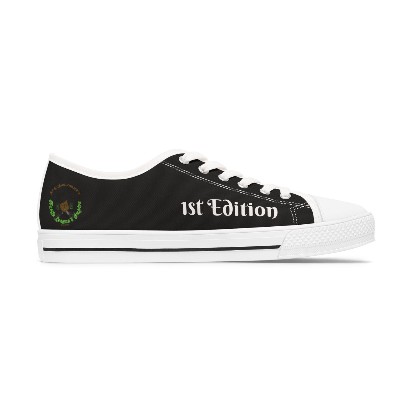 Black HLE Women Low Top Sneakers - &Respect the Hustle Design