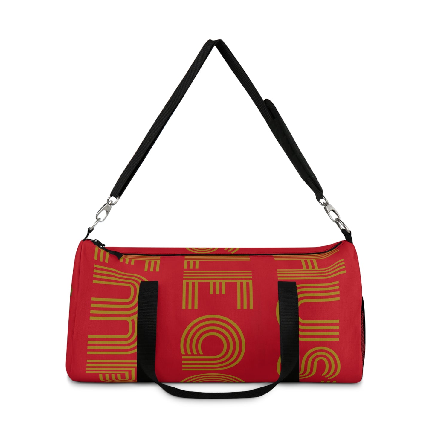 Red HLE Black Duffel Bag- Perfect for Travel and Gym