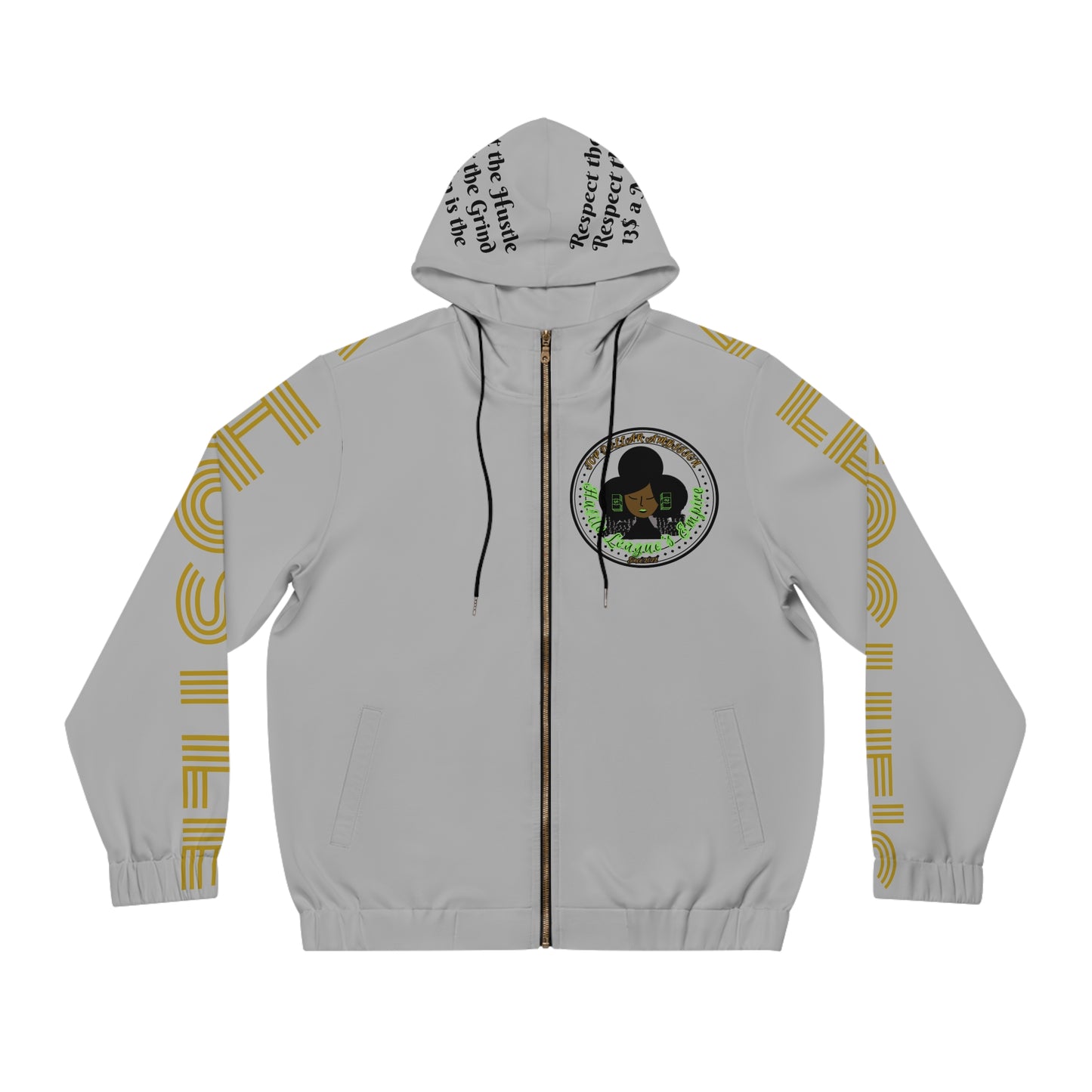 Gray Full-Zip Hoodie for Men