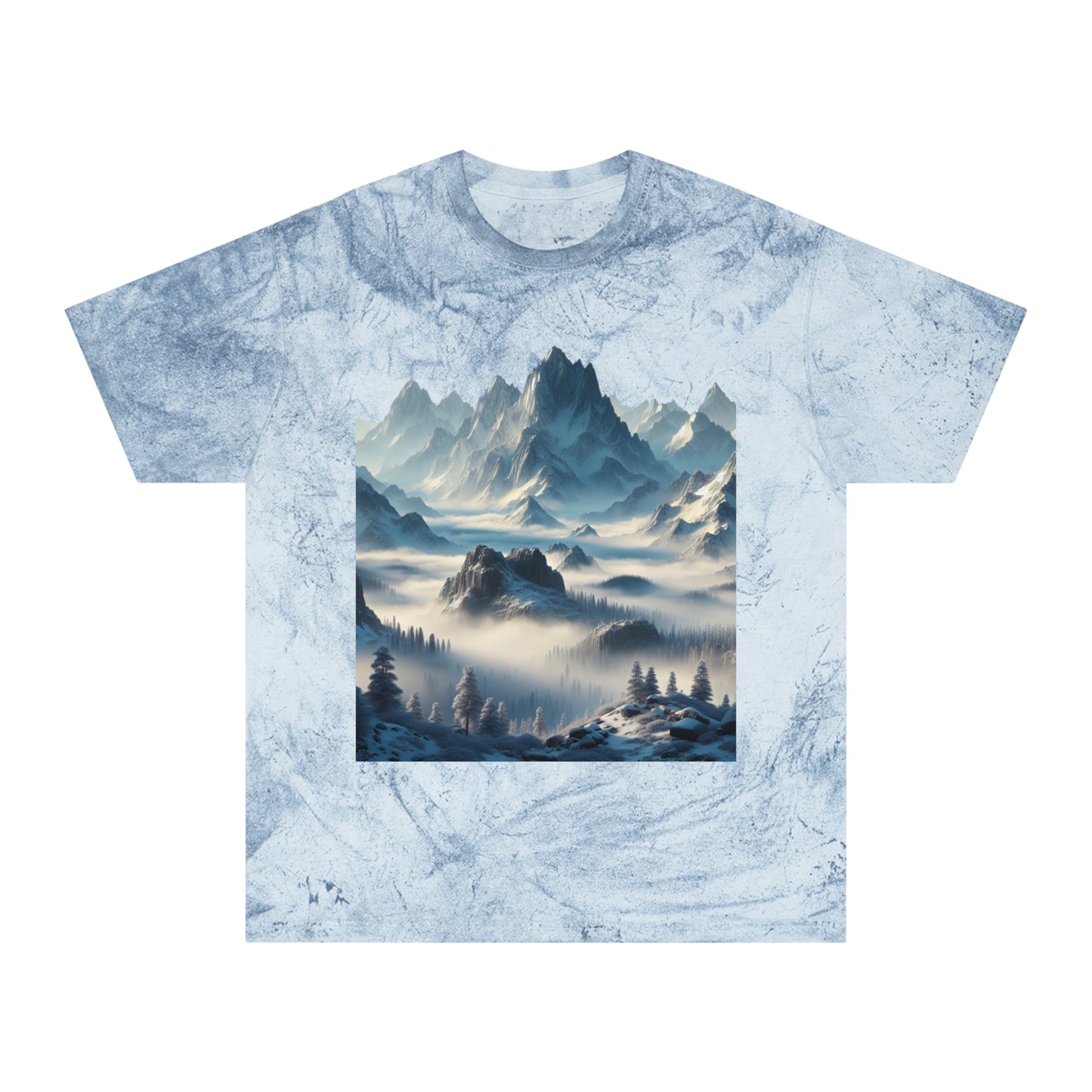 Camiseta unisex con vista a la montaña colorida: perfecta para los amantes de la naturaleza