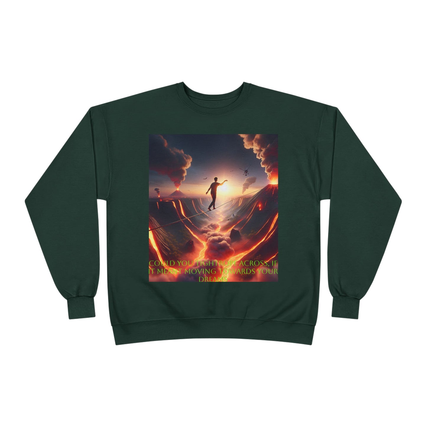 Hustle League's Empire Unisex EcoSmart Crewneck Sweatshirt - Motivational Vintage Style