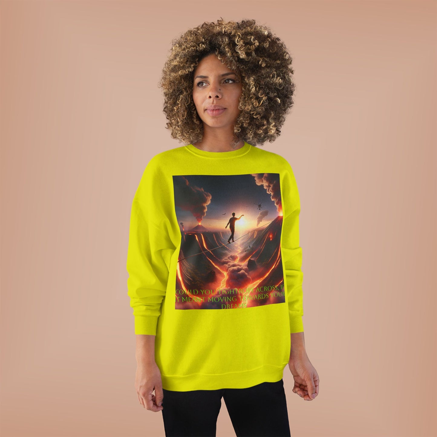 Hustle League's Empire Unisex EcoSmart Crewneck Sweatshirt - Motivational Vintage Style