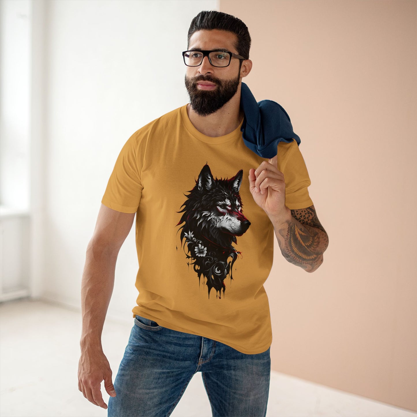 HLE Wild Spirit Graphic Tee - Fierce Wolf & Tiger Design