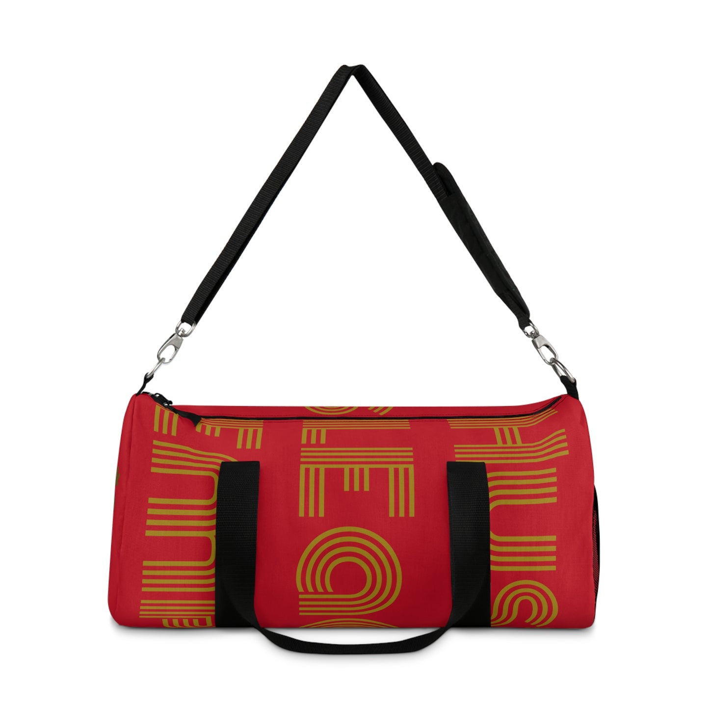 Red HLE Black Duffel Bag- Perfect for Travel and Gym