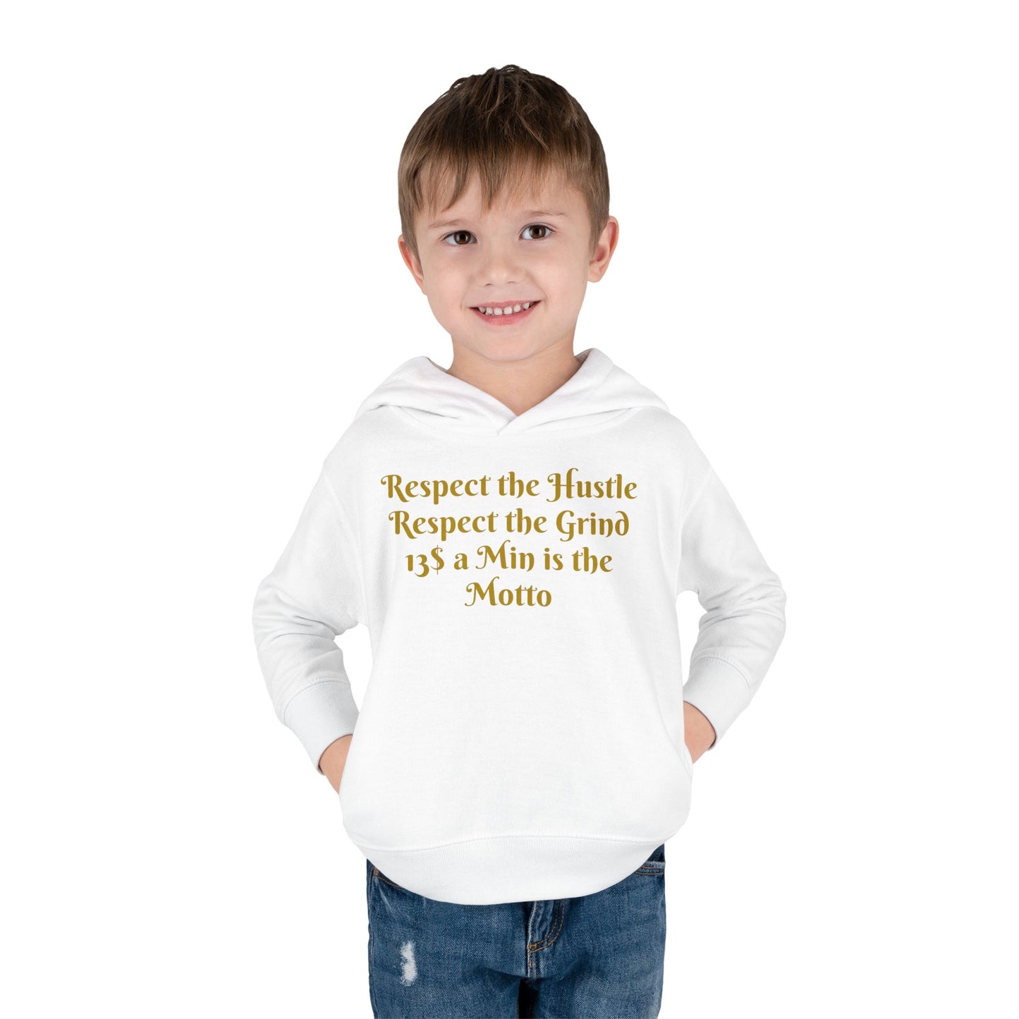 HLE Toddler Fleece Hoodie - "Respect the Hustle" Inspirational Design