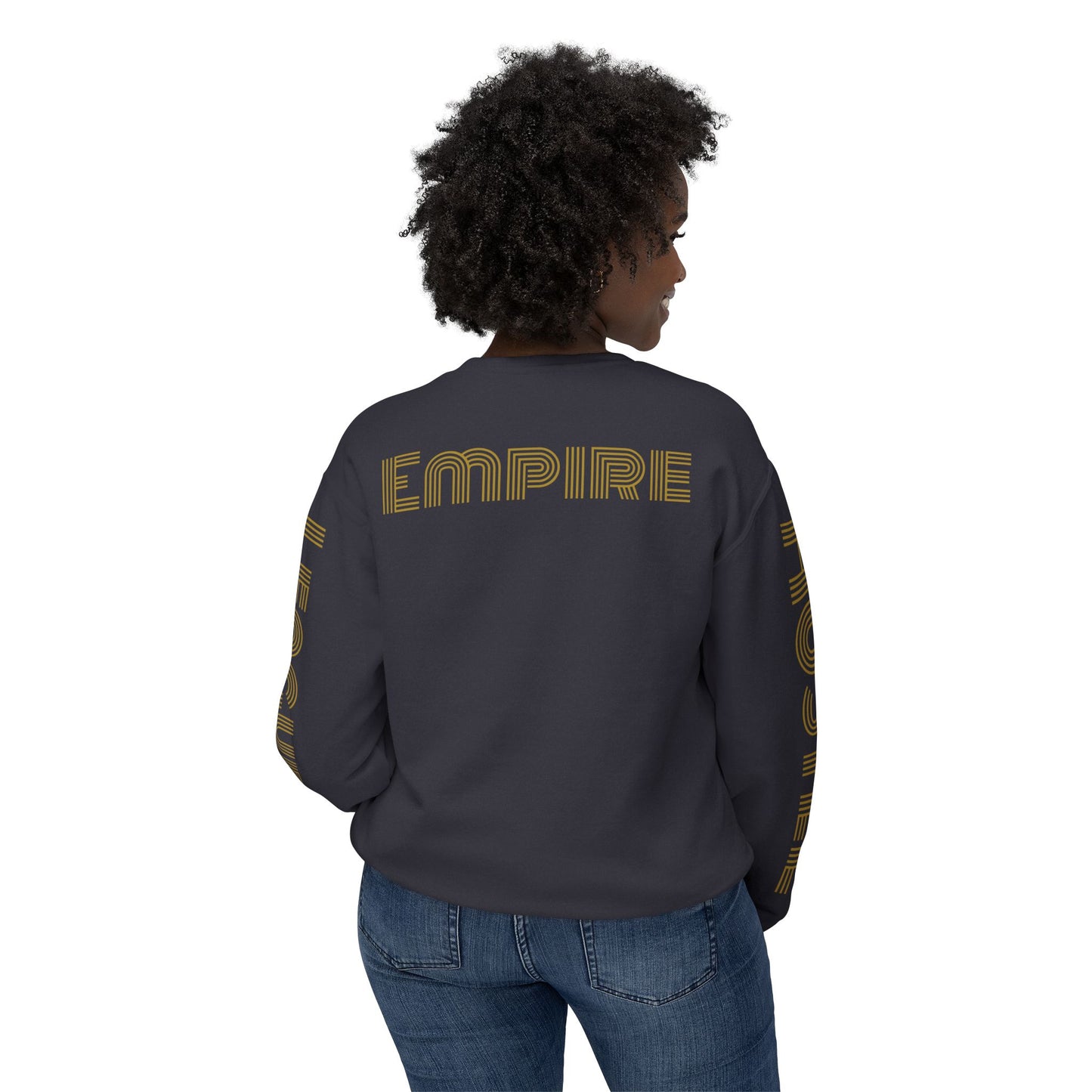 Unisex Lightweight Crewneck Sweatshirt - 'Empire Hustle' Urban Art Design