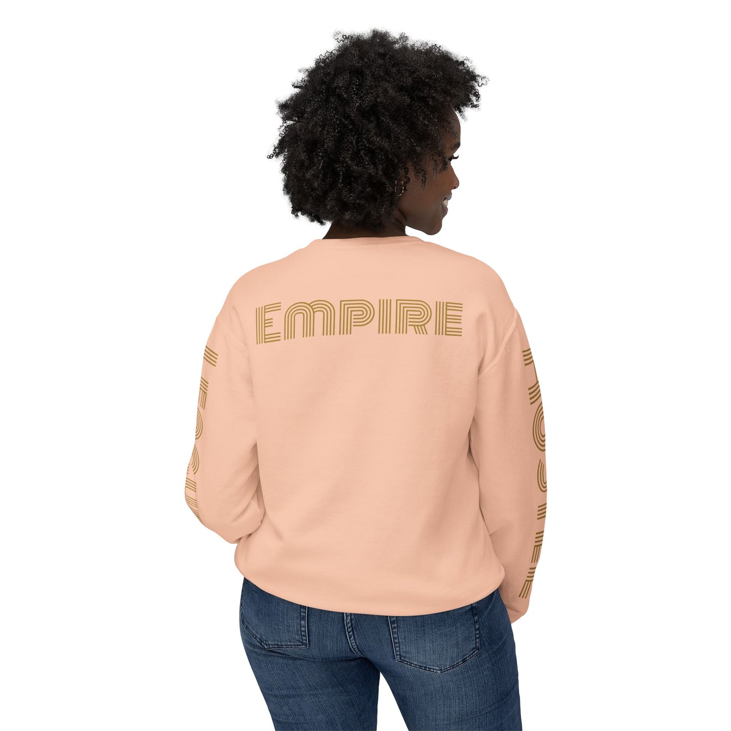 Unisex Lightweight Crewneck Sweatshirt - 'Empire Hustle' Urban Art Design