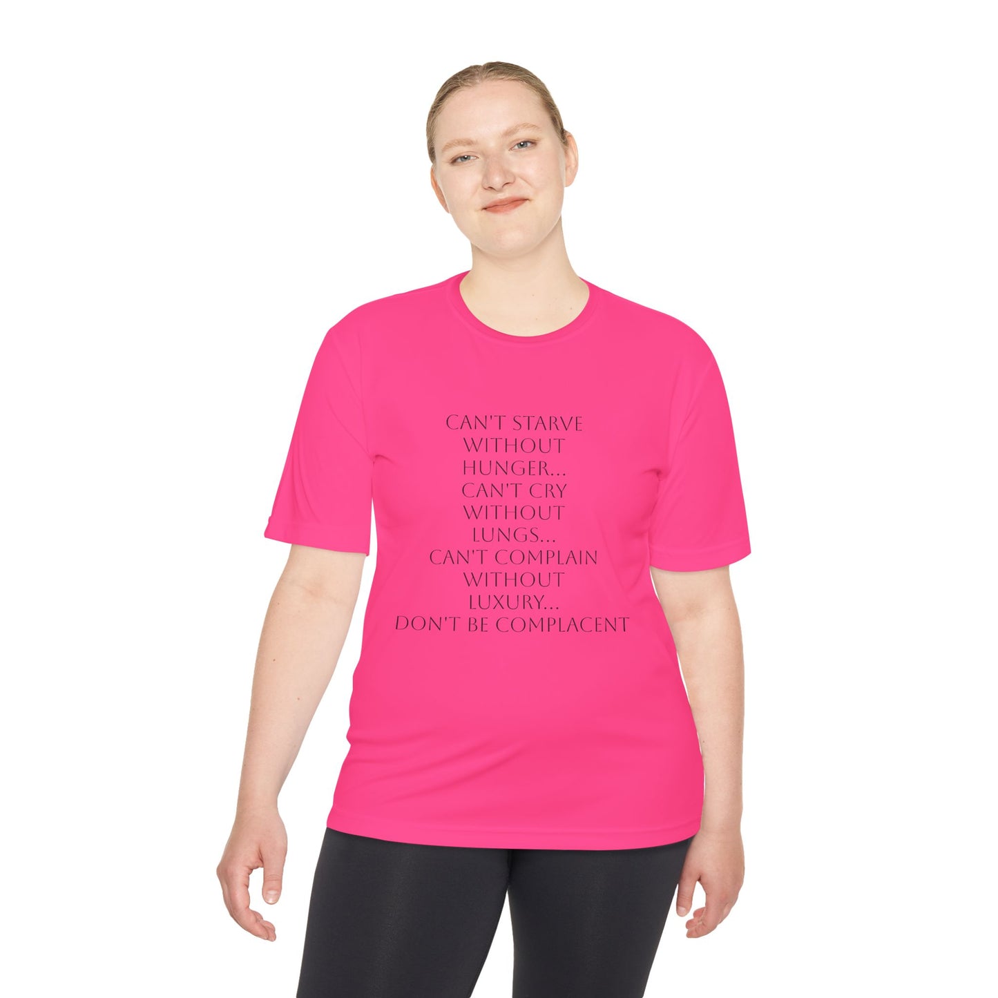 Camiseta unisex absorbente de humedad HLE - Camiseta con cita inspiradora