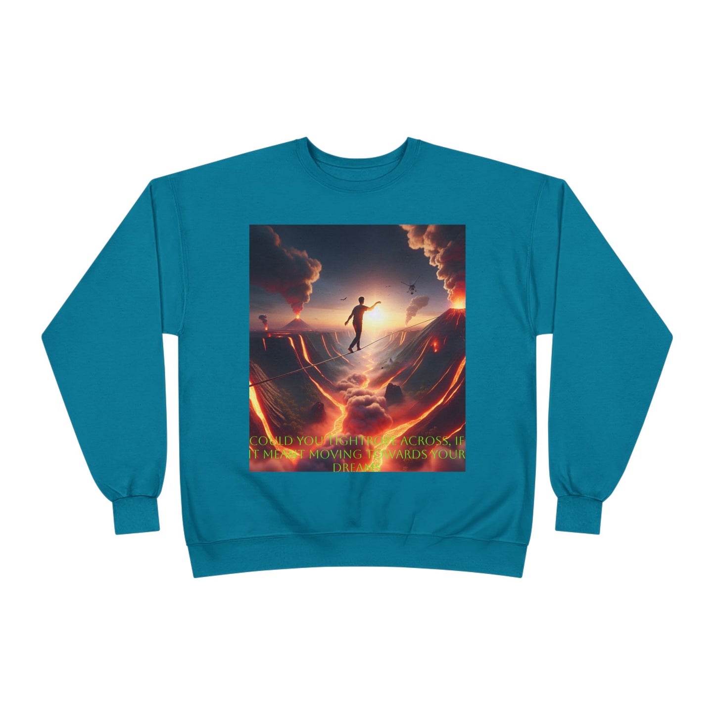 Hustle League's Empire Unisex EcoSmart Crewneck Sweatshirt - Motivational Vintage Style
