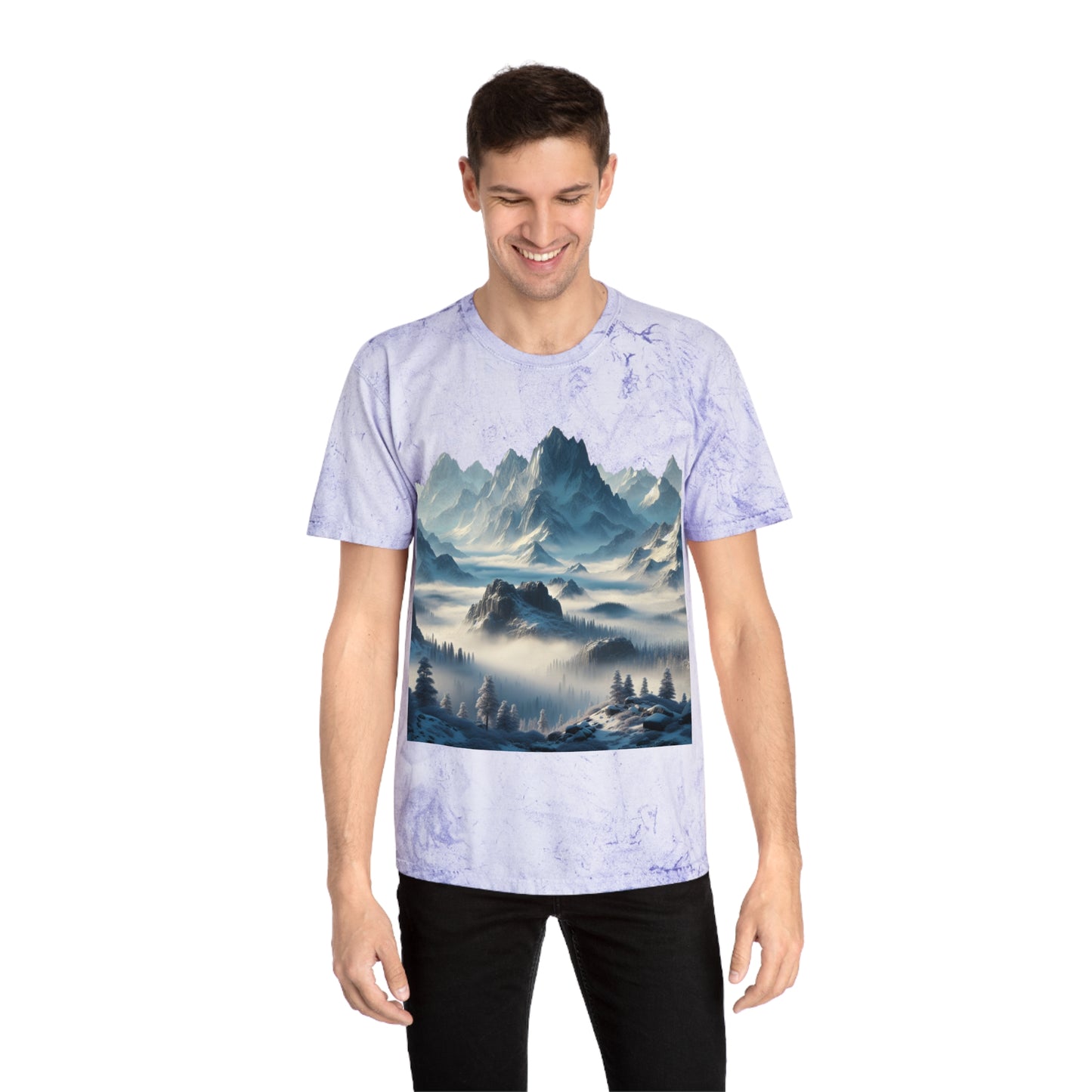 Camiseta unisex con vista a la montaña colorida: perfecta para los amantes de la naturaleza